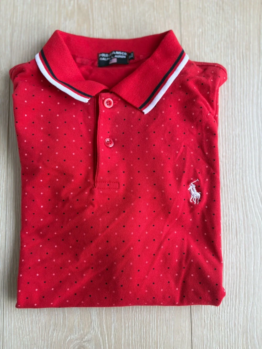 Ralph Lauren Red Polo with White Logo